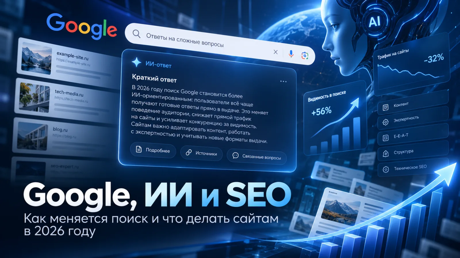 Google отвечает вместо сайтов: почему исчезают клики и как сохранить поисковый трафик в 2026 году